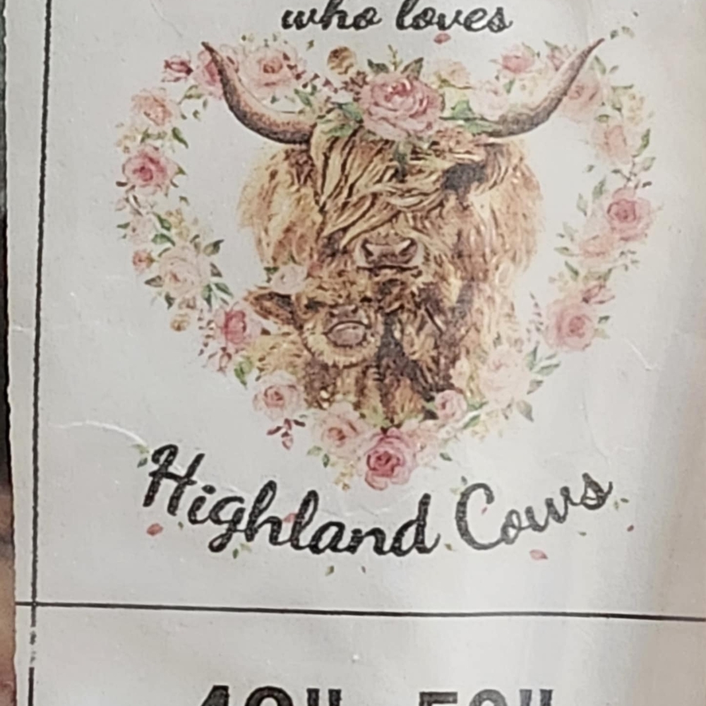 Highland Cows Floral Blanket